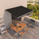 VidaXL Luifel automatisch uittrekbaar 450x350 cm antracietkleurig