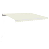 VidaXL Luifel automatisch met LED en windsensor 450x350 cm crèmekleur