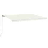VidaXL Luifel handmatig uittrekbaar 500x350 cm crèmekleurig