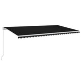 VidaXL Luifel handmatig uittrekbaar 600x350 cm antracietkleurig
