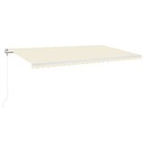 VidaXL Luifel automatisch uittrekbaar 600x350 cm crèmekleurig