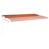 VidaXL Luifel automatisch uittrekbaar 600x350 cm oranje en bruin