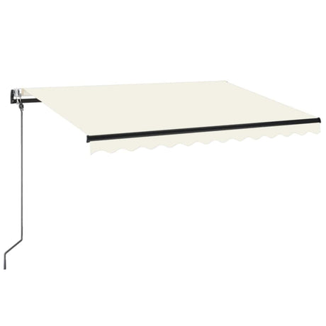 VidaXL Luifel automatisch met LED en windsensor 350x250 cm crèmekleur