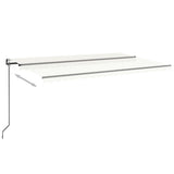 VidaXL Luifel automatisch uittrekbaar 500x300 cm crèmekleurig