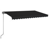 VidaXL Luifel handmatig uittrekbaar met LED 400x350 cm antracietkleur