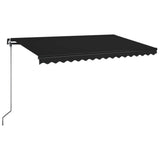 VidaXL Luifel handmatig uittrekbaar 450x350 cm antracietkleurig
