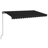 VidaXL Luifel handmatig uittrekbaar met LED 450x350 cm antracietkleur