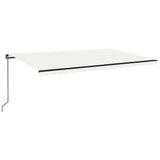 VidaXL Luifel handmatig uittrekbaar 500x350 cm crèmekleurig