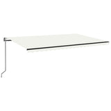 VidaXL Luifel automatisch uittrekbaar 500x350 cm crèmekleurig