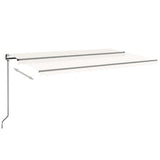 VidaXL Luifel automatisch uittrekbaar 500x350 cm crèmekleurig