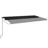 VidaXL Luifel handmatig uittrekbaar 600x350 cm antracietkleurig