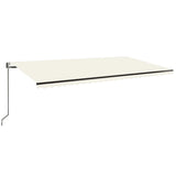 VidaXL Luifel automatisch met LED en windsensor 600x350 cm crèmekleur