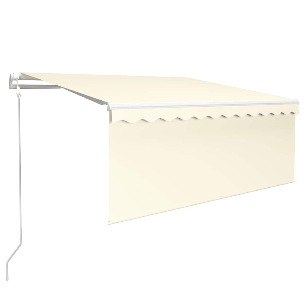 Vidaxl luifel automatisch met gordijn, led en windsensor 3x2,5 m crème