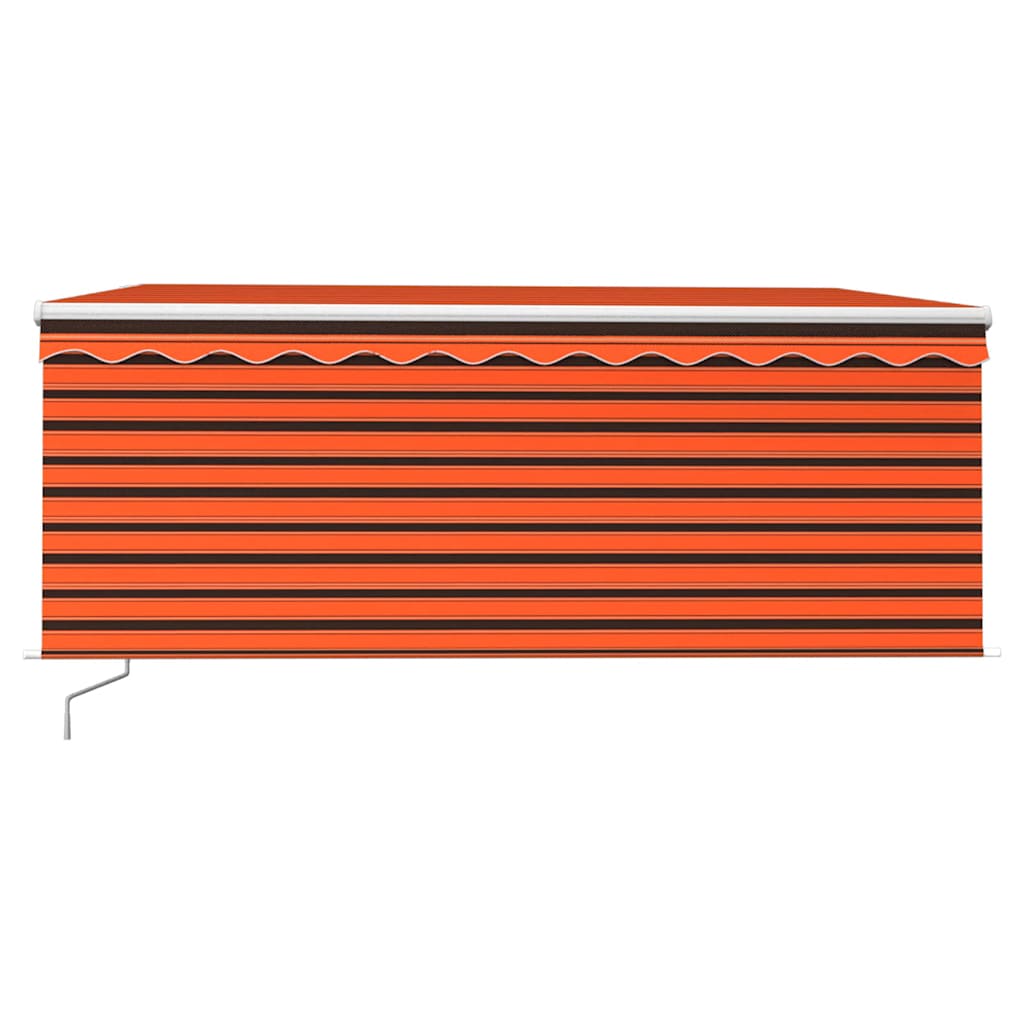 Vidaxl luifel handmatig uittrekbaar rolgordijn 3,5x2,5 m oranje bruin