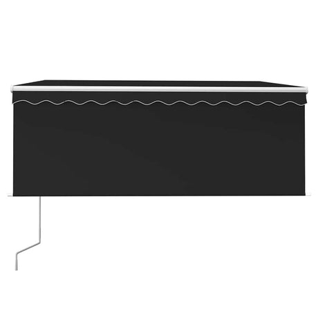 Vidaxl luifel met rolgordijn, led en windsensor 3,5x2,5 m antraciet