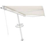 VidaXL Luifel vrijstaand automatisch 300x250 cm crèmekleurig
