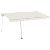 VidaXL Luifel automatisch met LED en windsensor 400x300 cm crèmekleur