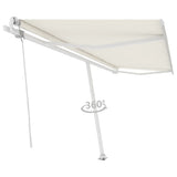 VidaXL Luifel vrijstaand automatisch 500x300 cm crèmekleurig