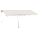 VidaXL Luifel automatisch met LED en windsensor 500x300 cm crèmekleur