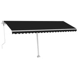 VidaXL Luifel automatisch met LED en windsensor 500x300 cm antraciet