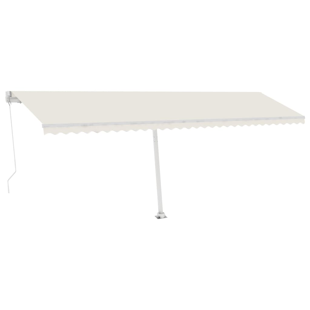 VidaXL Luifel vrijstaand handmatig uittrekbaar 600x300 cm crèmekleurig