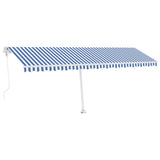 VidaXL Luifel vrijstaand automatisch 600x300 cm blauw en wit