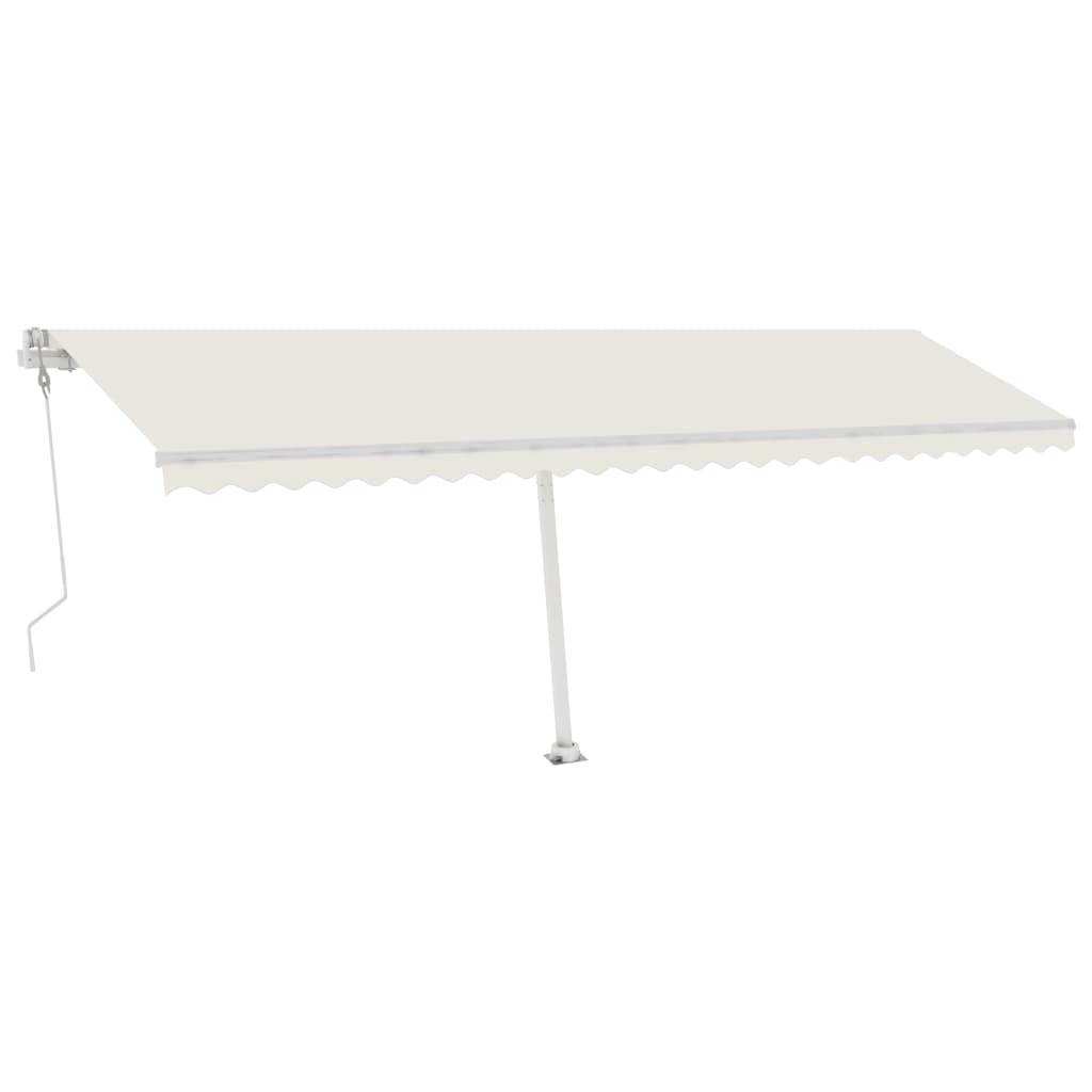 VidaXL Luifel automatisch met LED en windsensor 600x300 cm crèmekleur