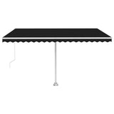 VidaXL Luifel vrijstaand handmatig uittrekbaar 450x350 cm antraciet