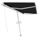 VidaXL Luifel vrijstaand handmatig uittrekbaar 450x350 cm antraciet