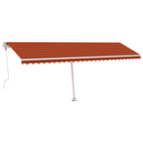 VidaXL Luifel vrijstaand automatisch 600x350 cm oranje en bruin
