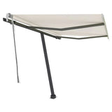VidaXL Luifel vrijstaand handmatig uittrekbaar 350x250 cm crèmekleurig