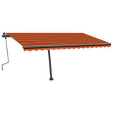 VidaXL Luifel vrijstaand handmatig uittrekbaar 400x300 cm oranje bruin