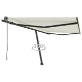VidaXL Luifel vrijstaand automatisch 450x300 cm crèmekleurig
