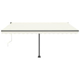 VidaXL Luifel vrijstaand automatisch 450x300 cm crèmekleurig