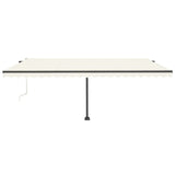 VidaXL Luifel automatisch met LED en windsensor 500x300 cm crèmekleur