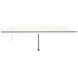 VidaXL Luifel automatisch met LED en windsensor 600x300 cm crèmekleur