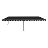VidaXL Luifel automatisch met LED en windsensor 600x300 cm antraciet