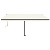 VidaXL Luifel automatisch met LED en windsensor 400x350 cm crèmekleur