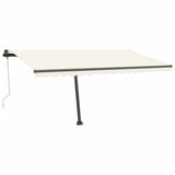 VidaXL Luifel automatisch met LED en windsensor 450x350 cm crèmekleur