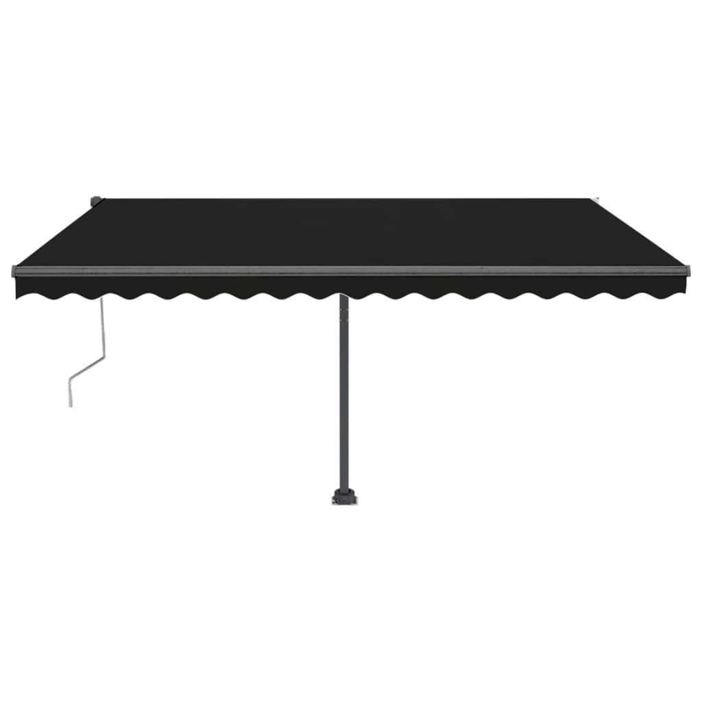 VidaXL Luifel automatisch met LED en windsensor 450x350 cm antraciet