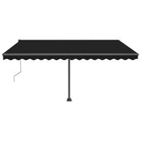 VidaXL Luifel automatisch met LED en windsensor 450x350 cm antraciet