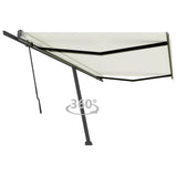 VidaXL Luifel vrijstaand handmatig uittrekbaar 500x350 cm crèmekleurig