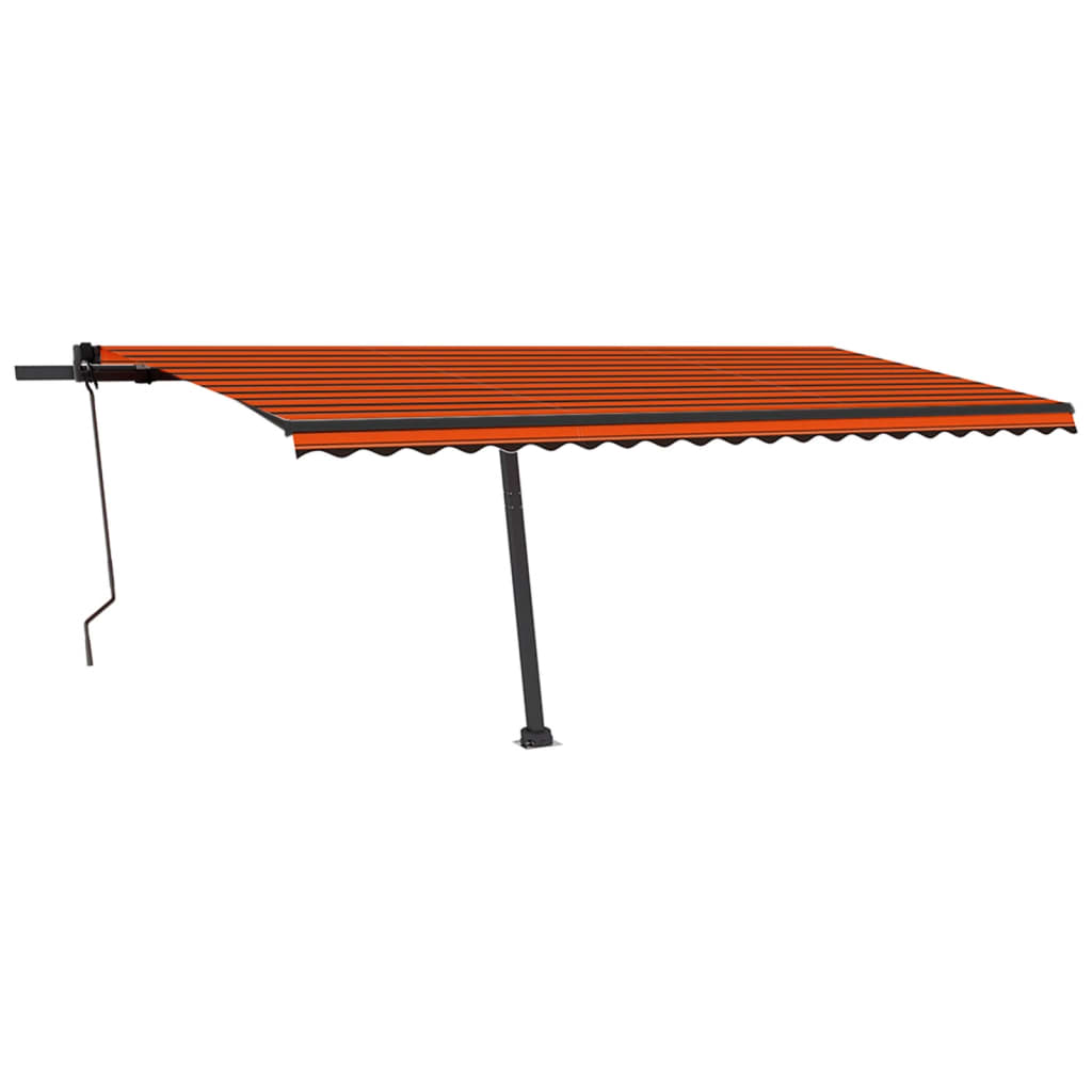 VidaXL Luifel vrijstaand automatisch 500x350 cm oranje en bruin