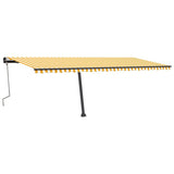 VidaXL Luifel vrijstaand handmatig uittrekbaar 600x350 cm geel en wit