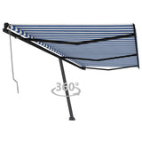 VidaXL Luifel vrijstaand automatisch 600x350 cm blauw en wit