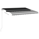 VidaXL Luifel automatisch met LED en windsensor 3,5x2,5 m antraciet