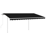 VidaXL Luifel automatisch met LED en windsensor 4x3 m antracietkleurig