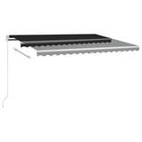VidaXL Luifel automatisch met LED en windsensor 4x3,5 m antraciet