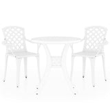 Vidaxl 3-delige bistroset gietaluminium wit
