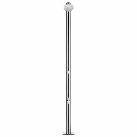 Vidaxl buitendouche met bruine basis 220 cm roestvrij staal